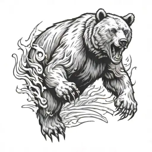 Bear Clawing And Attacking You