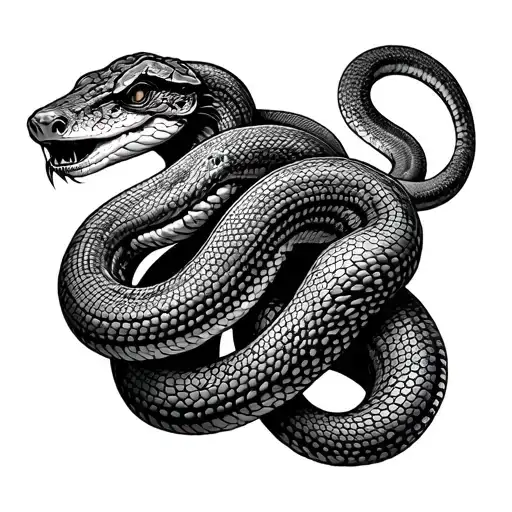 Musdusa With Snake Wrapped