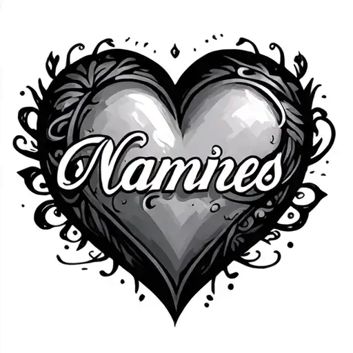 Name Inside A Heart