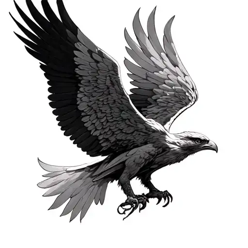 An Aquila Opening Its Wings Little By Little Others With Well Open Wings