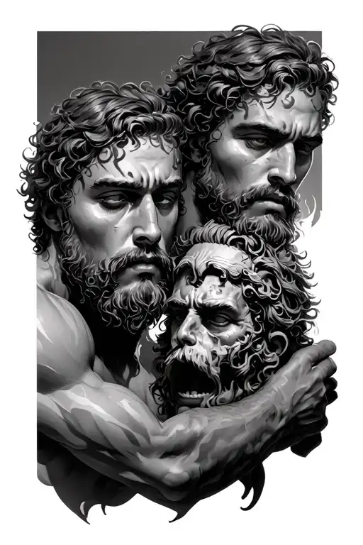 David Holding Goliath's Head