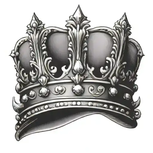 Queens Crown With Letter A Minimalist