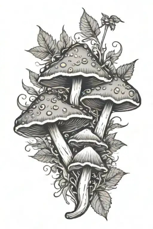 Weed Leaf Mushrooms Trippy