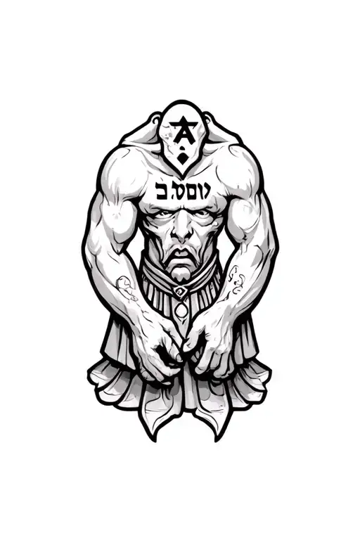 Jewish Golem With Some Hebrew Text