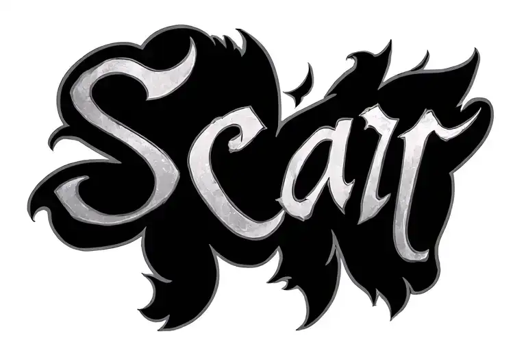 The Name Scar In Cursive