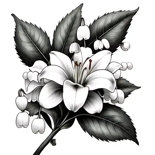 Lily Of The Valley And Hawthorn