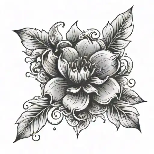 Name With Flower Detail