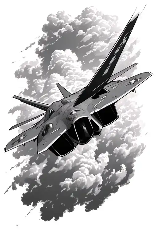 F-14 Tomcat Soaring Through The Clouds