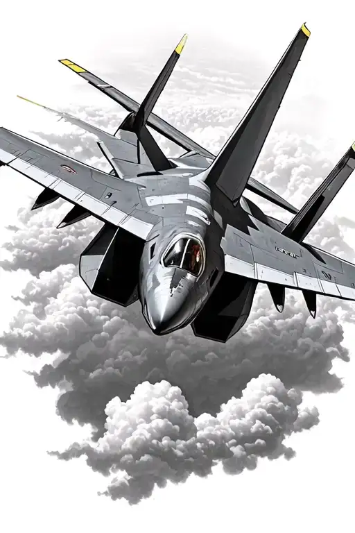 F-14 Tomcat Soaring Through The Clouds