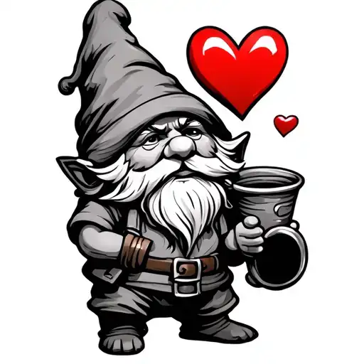 Very Small Simple Gnome With A Heart