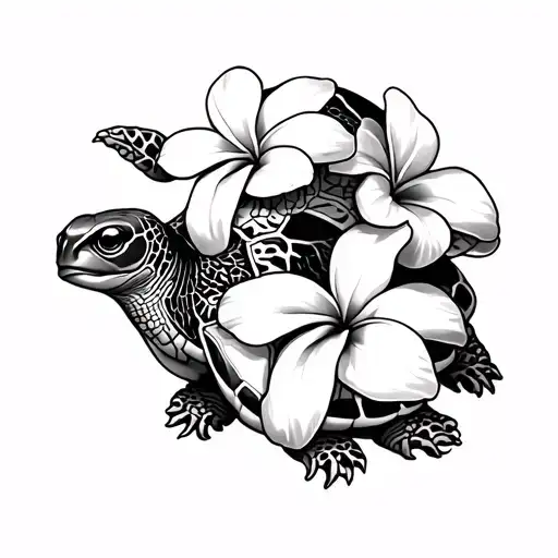 Plumeria And Turtles