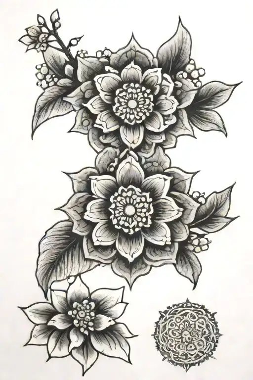 Mandala And Cherry Blossom