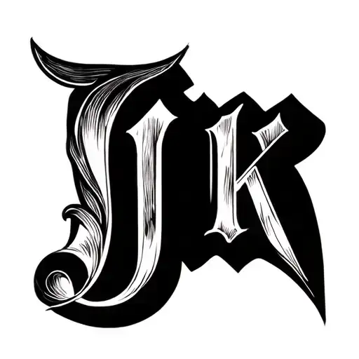J M K Name Letter