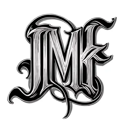 Jmk Name Letter Tattoo Design