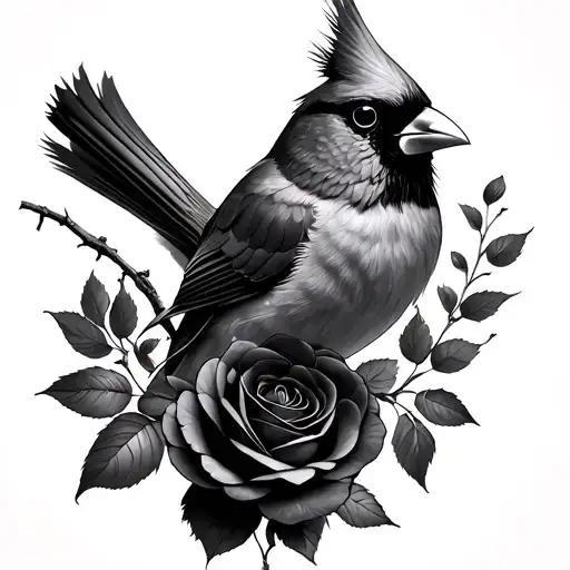 Cardinal Holding A Black Rose