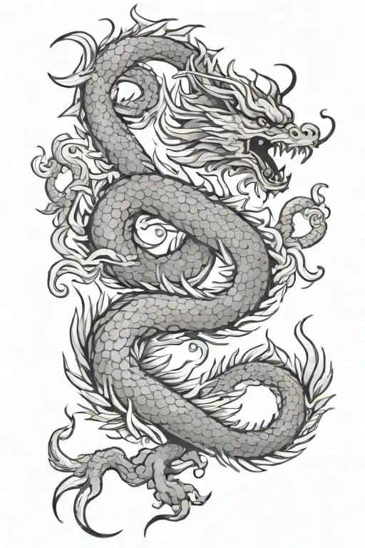 Chinese Dragon And Phoenix