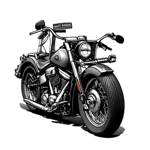 Old Harley Davidson Motorcycle
