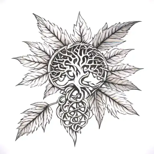 Yggdrasil Marijuana Leaf Shaped Like