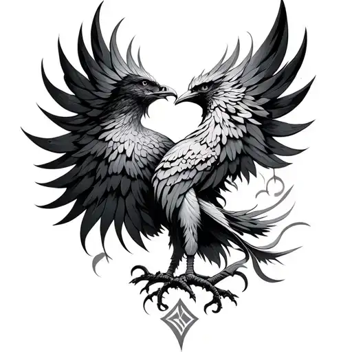 Phoenix And Virgo Symbol