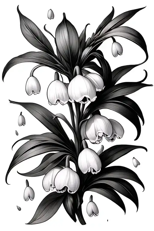 Lilly Of The Valley Flower With Some Peddles Falling Off