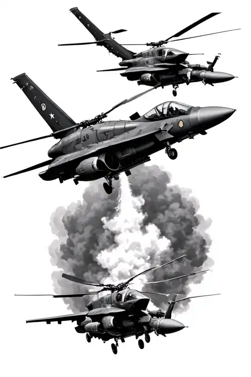 F-16 Uh-60 Helicopters Firefight War
