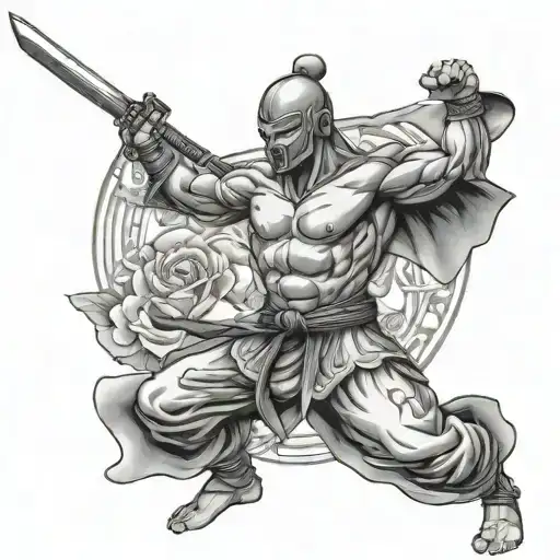 Mucular Karate Warrior