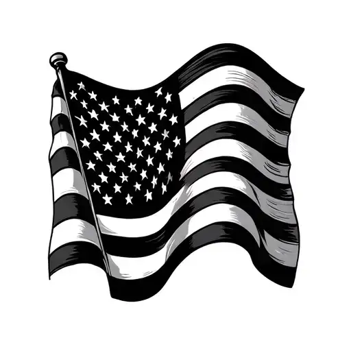 American Flag Waving