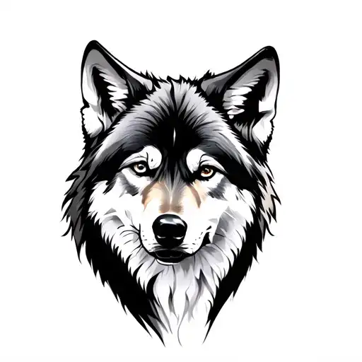 Tornjak Dog And Gray Wolf