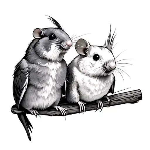 Rat And Cockatiel