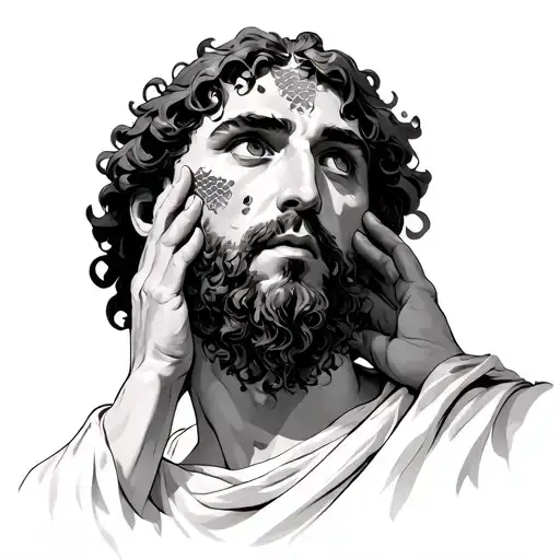 Ananias Touching Paul's Face And Scales Falling Off Of His Eyes