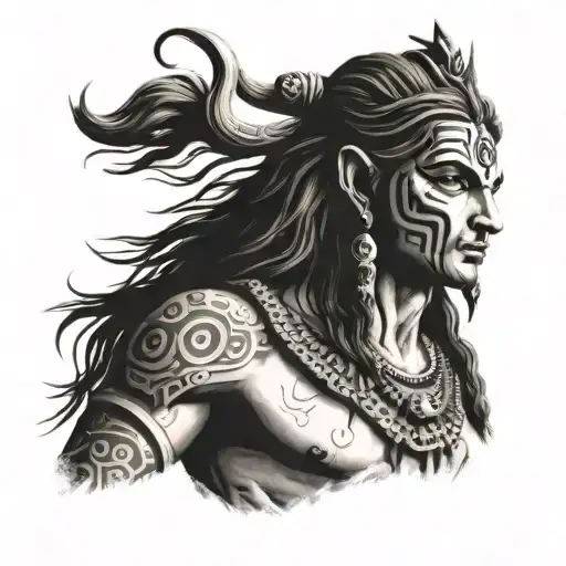 Lord Shiva With Temple Ruins