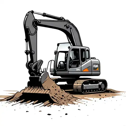 Excavator Digging
