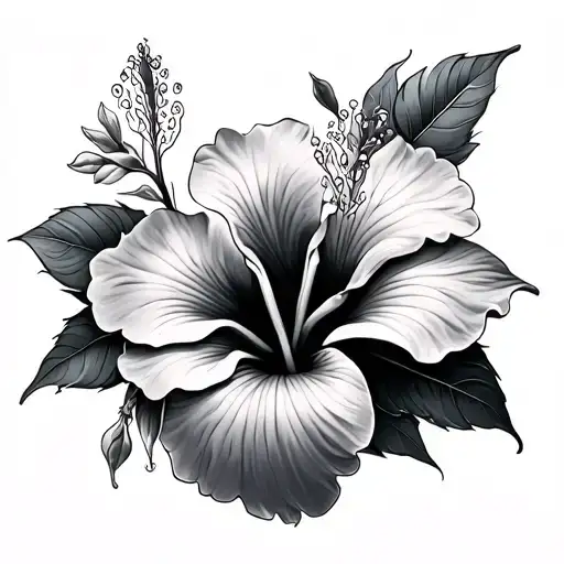 Hibiscus Flower Intertwined