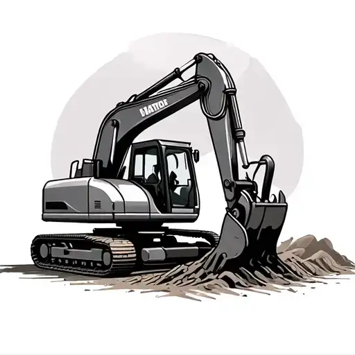 Excavator Digging