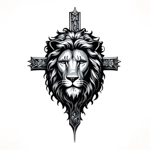 Lion Cross Jesus