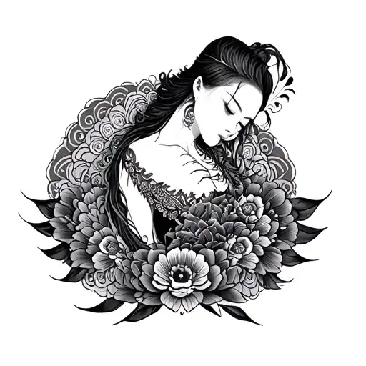I Want Full Sleeve Tatoo Use Mandala And Yakuza Design