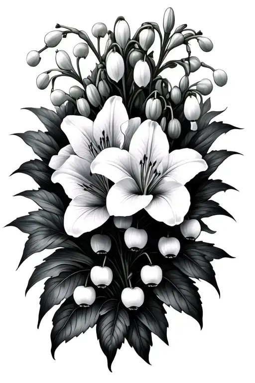 Delphinium And Lily Of The Valley Flower