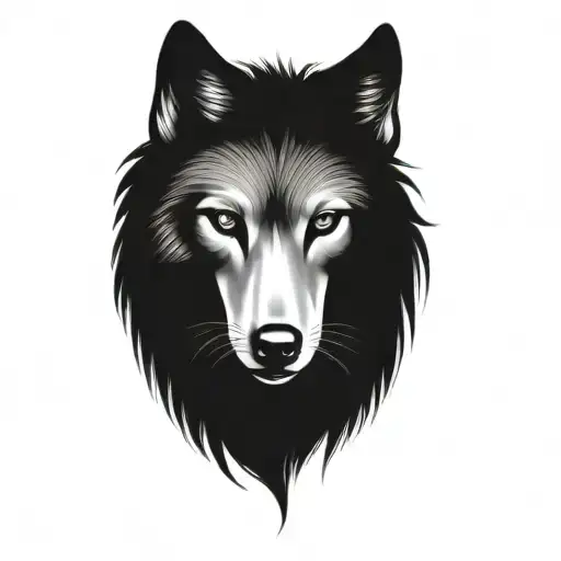 Wolf Blended By Roses