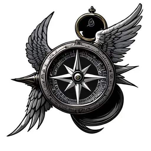 Compass With Wings