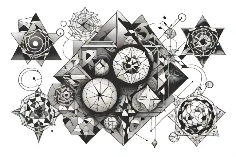 Geo Symteric Shapes Tatto Mood