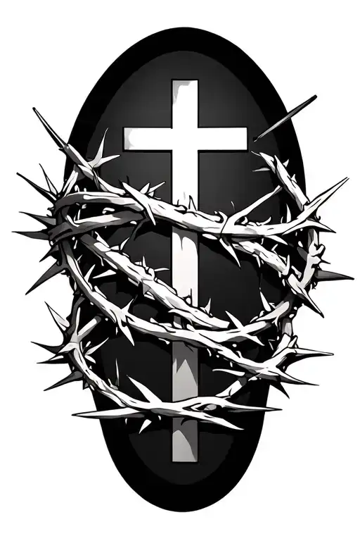 Crown Of Thorns With A Cross Wrapped