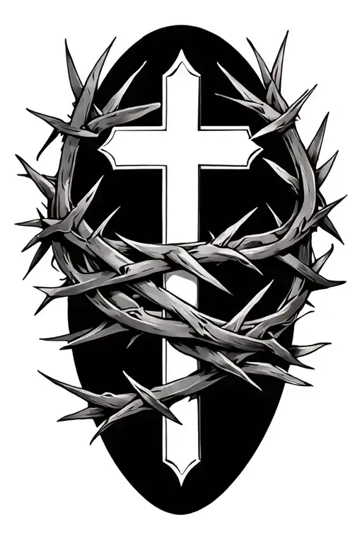 Crown Of Thorns With A Cross Wrapped