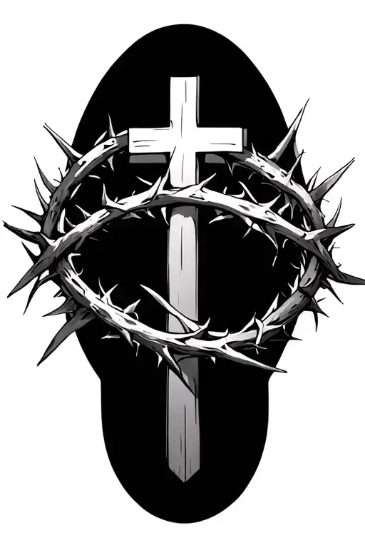 Crown Of Thorns With A Cross