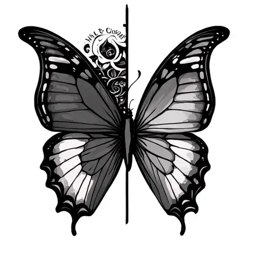 Half Hear Half Butterfly W 2004 Written Between Or Above Them