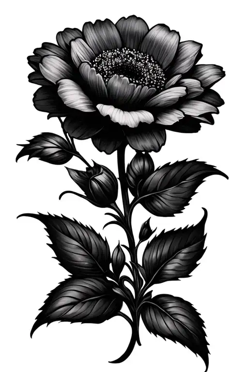 Best Friend Tattoo Design Featuring Flower