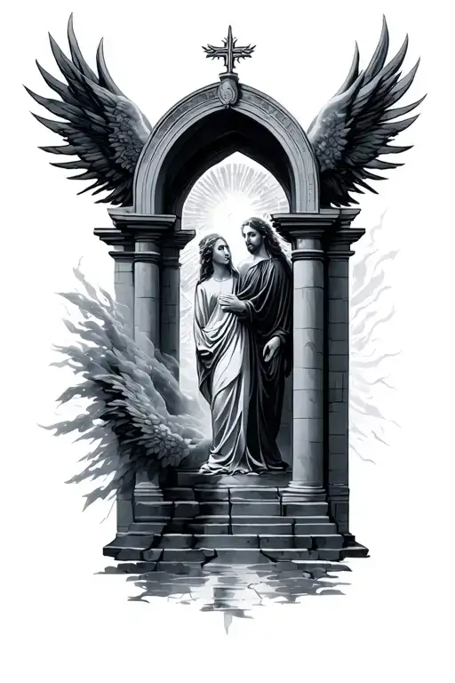 Heaven Gates With Lighting