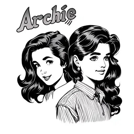 Create A Tattoo Of Archie Jughead Betty And Veronica But Just The Outline Of Their Hair