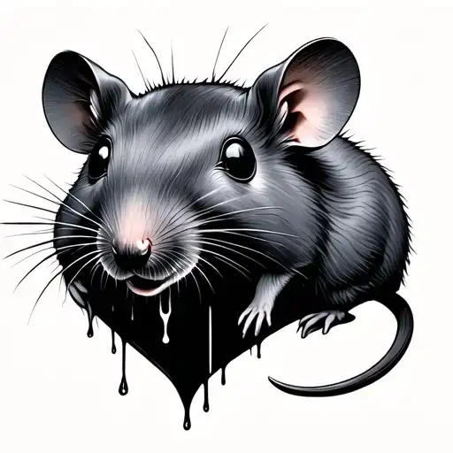 A Heart With Rat In Peace With Tears Dropping
