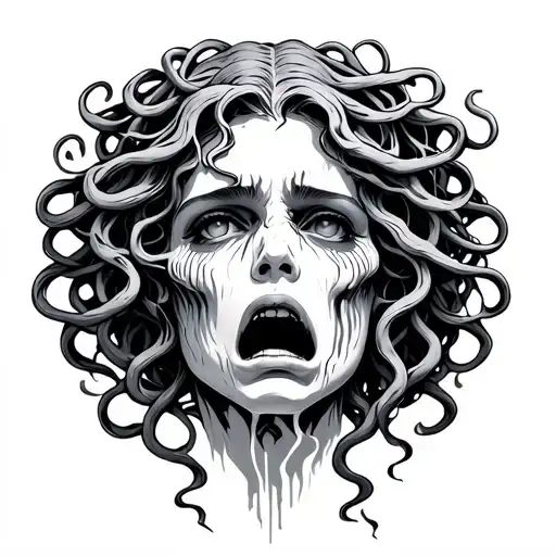 Crying Broken Medusa Head