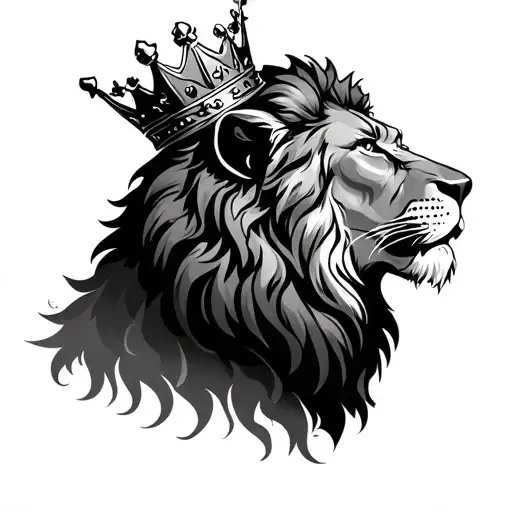 Lion Wearing A Crown